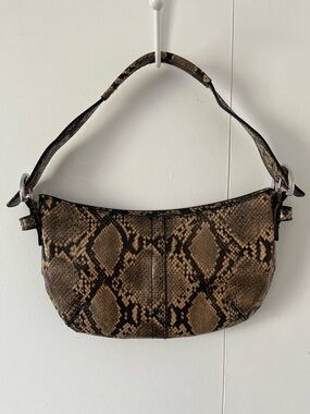Zara Snake-Print Shoulder Bag